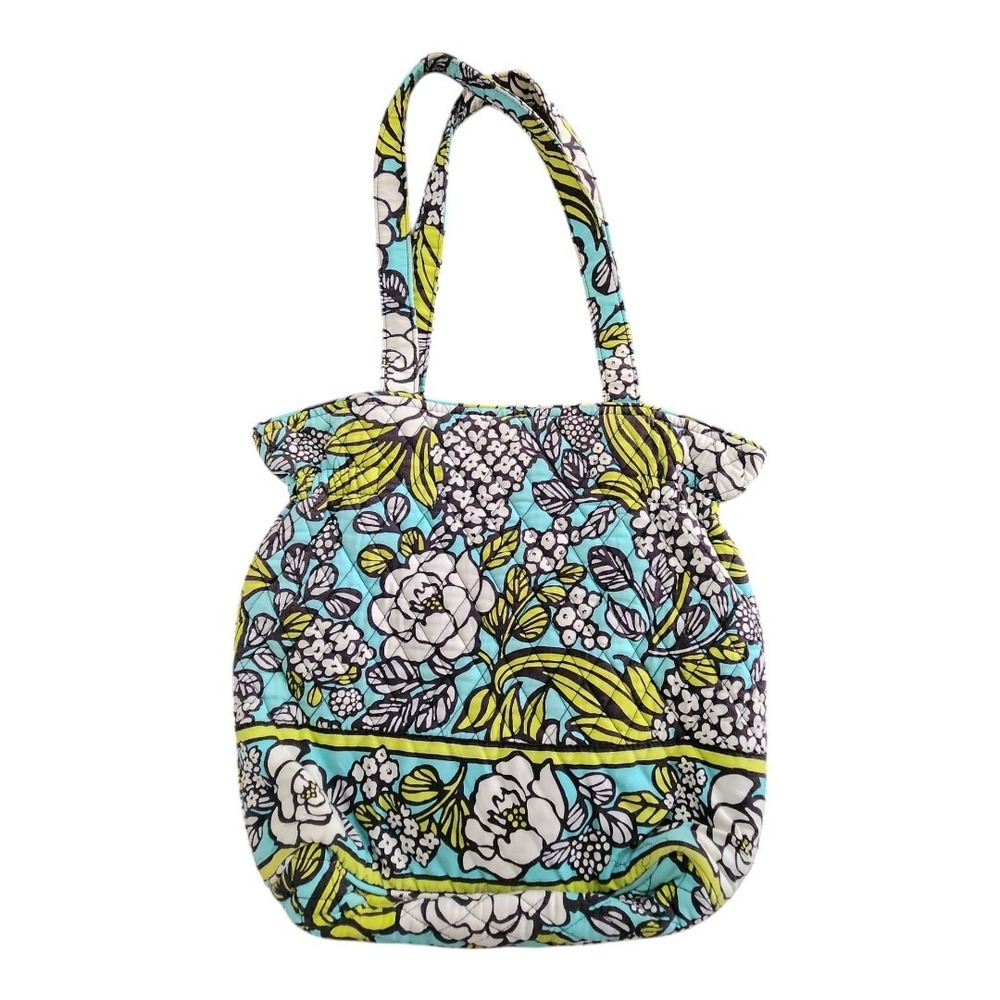 Vera Bradley Island Blooms Sweet‎ Pleat Tote Shoulder Bag Quilted Retired